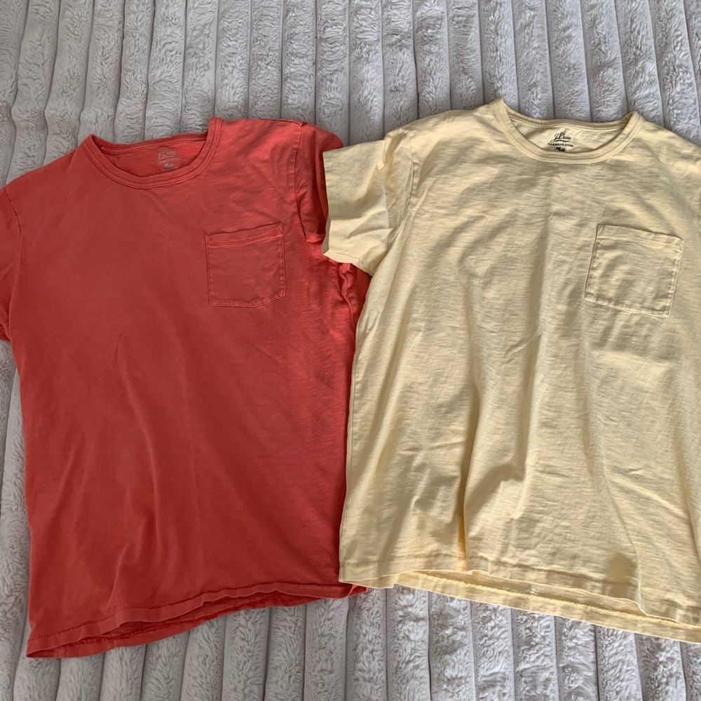 J. Crew garment dyed pocket tshirts - 2 shirts